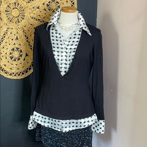 Cache one piece silk top